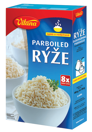 Parboiled rýže ve varných sáčcích