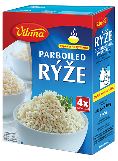 Parboiled rýže ve varných sáčcích