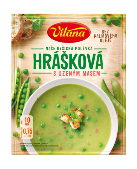 Hrášková polévka s uzeným masem