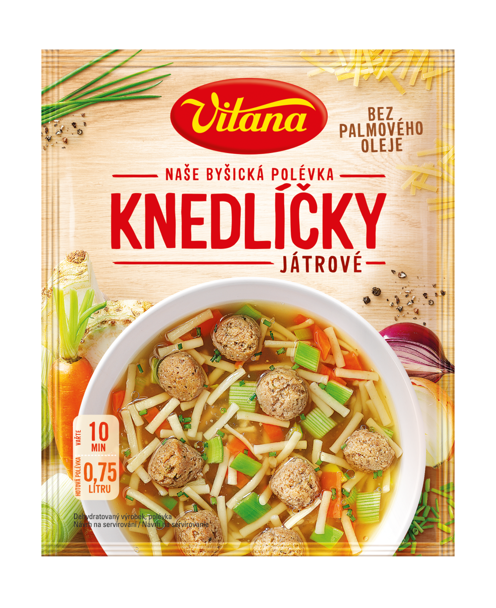 Polévka s játrovými knedlíčky
