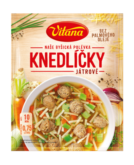 Polévka s játrovými knedlíčky