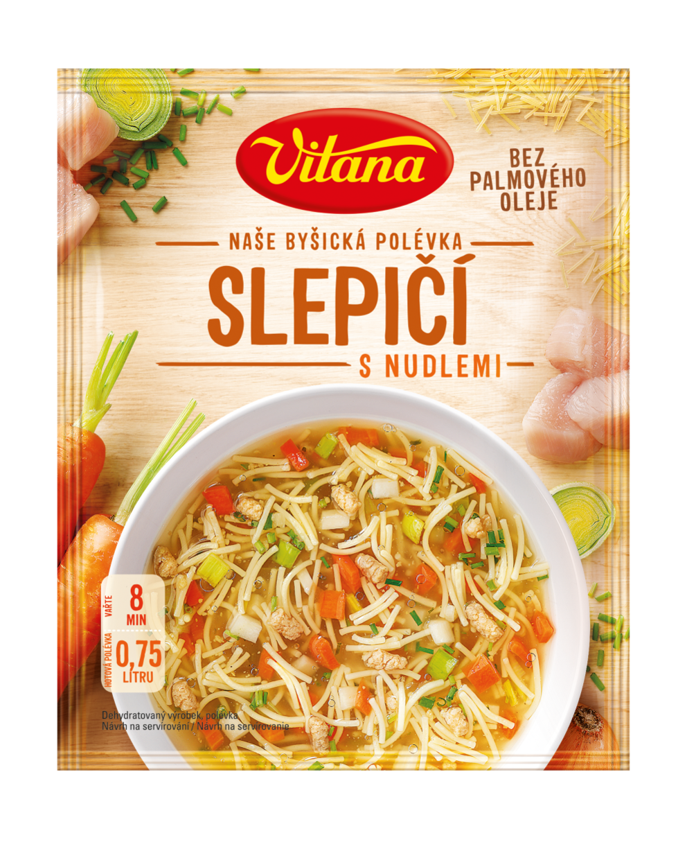 Slepičí vývar s nudlemi