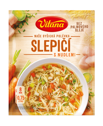 Slepičí vývar s nudlemi