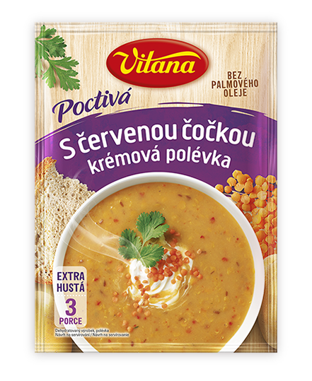 Krémová polévka s červenou čočkou