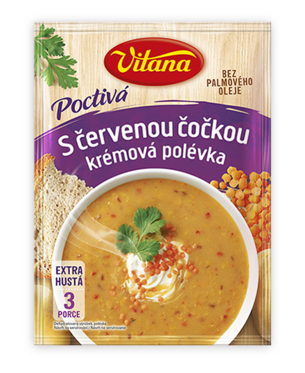 Krémová polévka s červenou čočkou