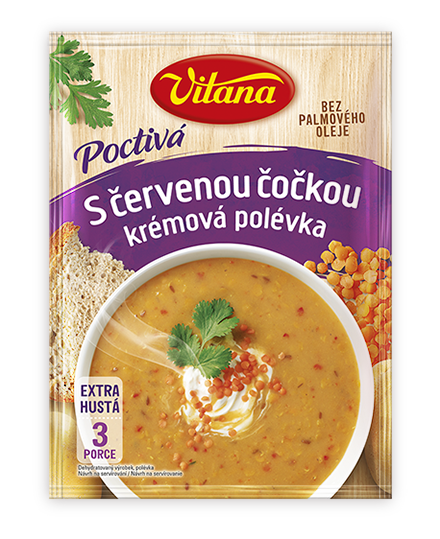 Krémová polévka s červenou čočkou