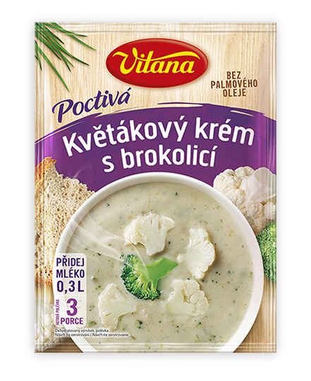 Květákový krém s brokolicí