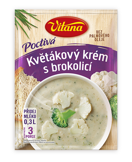 Květákový krém s brokolicí