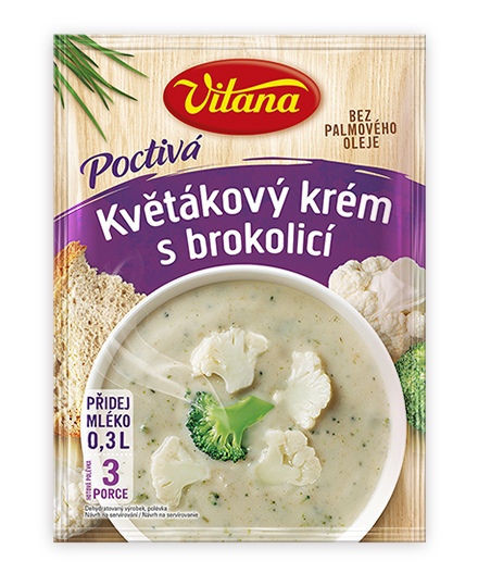 Květákový krém s brokolicí