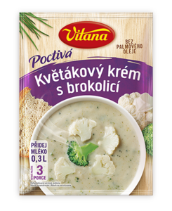 Květákový krém s brokolicí