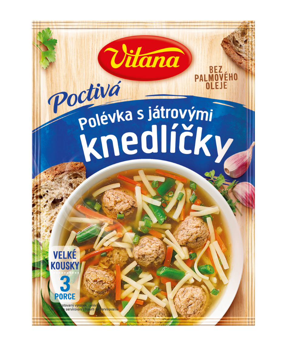 Poctivá polévka s játrovými knedlíčky
