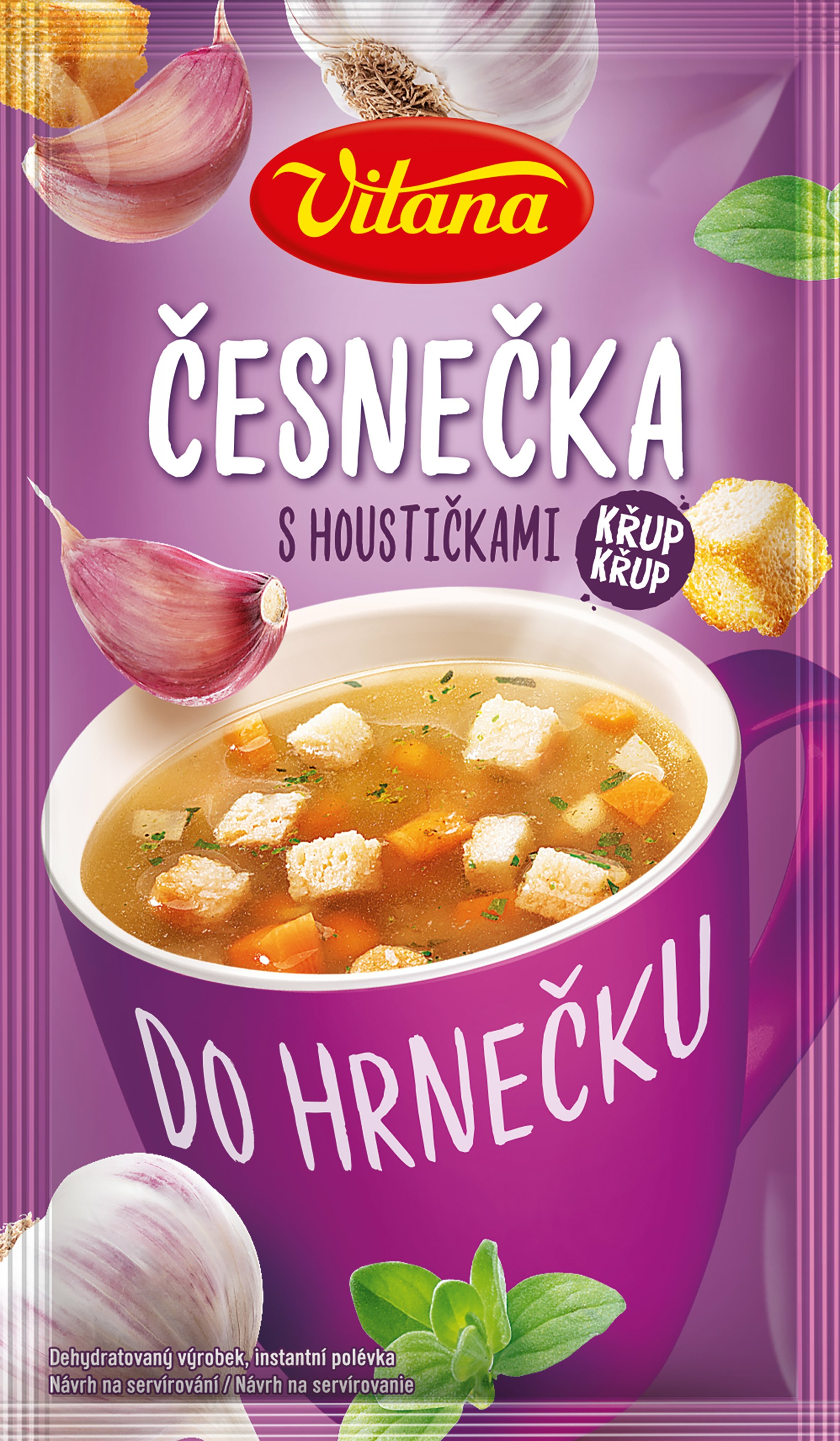 Česnečka s houstičkami