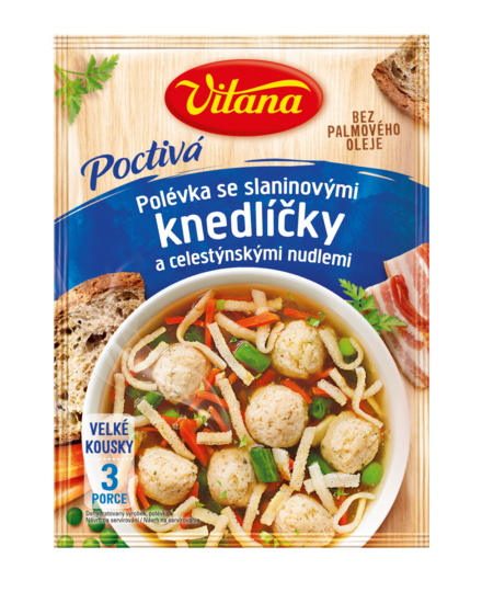 Poctivá polévka se slaninovými knedlíčky