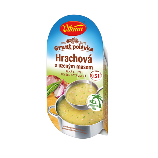 Hrachová s uzeným masem Grunt 0,5l