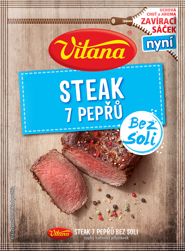 Steak 7 pepřů (bez soli)
