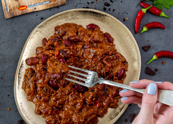 Chilli con carne s černou čokoládou