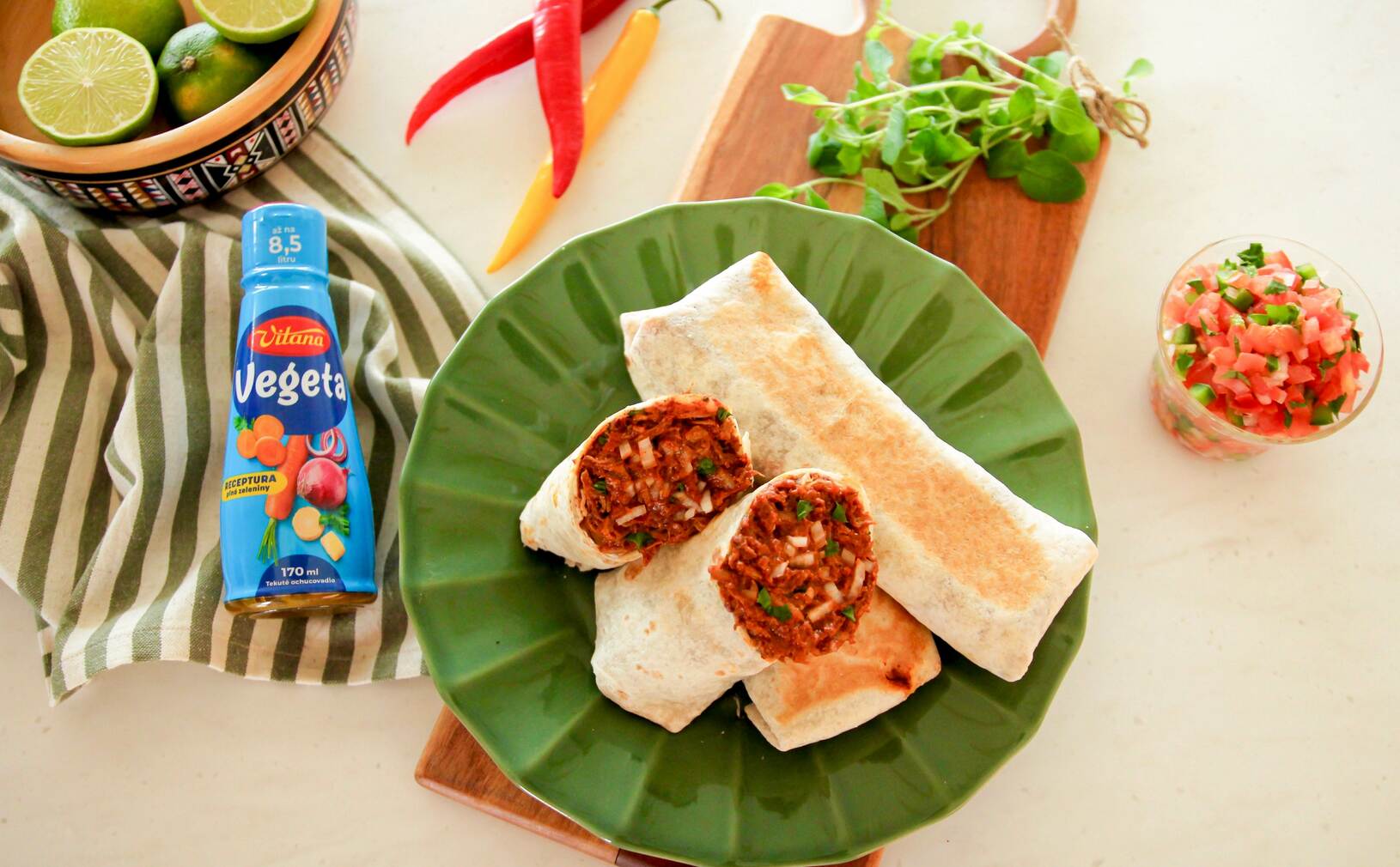 Burrito con Cerdo Deshebrado (Burrito s trhaným vepřovým)