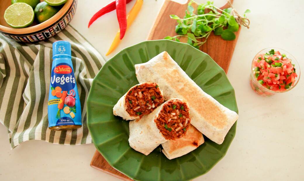 Burrito con Cerdo Deshebrado (Burrito s trhaným vepřovým)