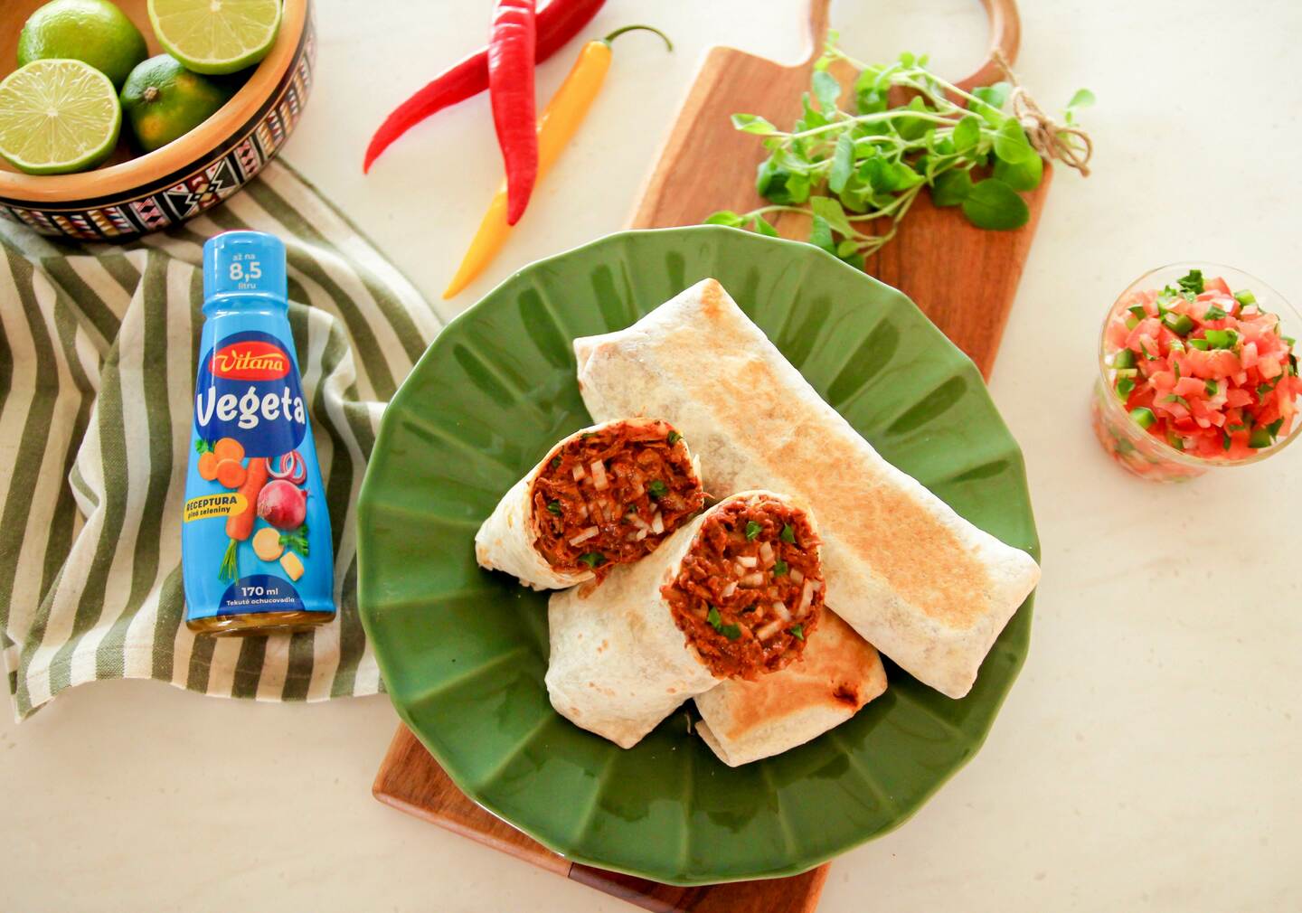 Burrito con Cerdo Deshebrado (Burrito s trhaným vepřovým)